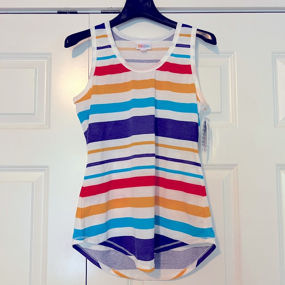 NWT LuLaRoe Striped Racerback Tank, Size Small